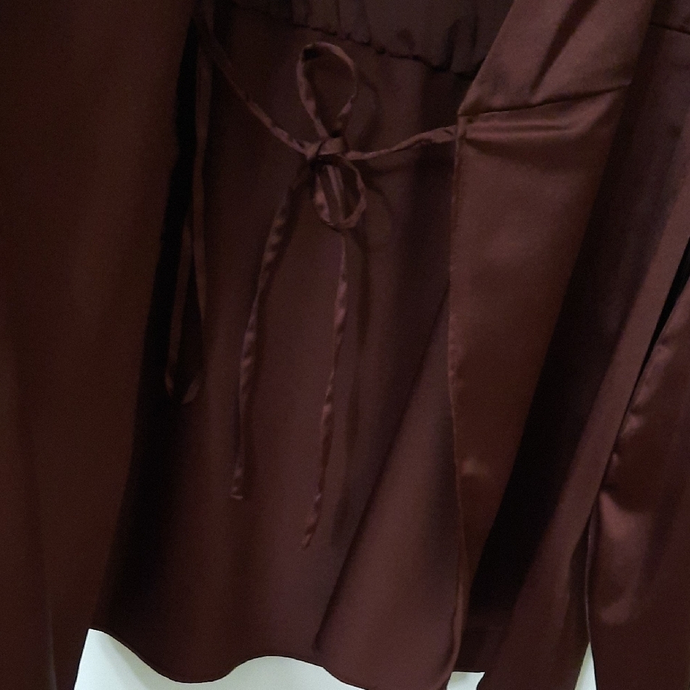Gianni Bini Rich Burgundy/brown Long Sleeve Dress - Picture 13 of 13